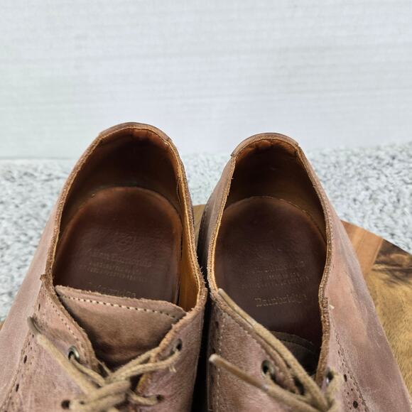 Allen Edmonds Mens 14D Bainbridge Brown Leather Cap Toe Brogue Medallion Oxford main image 12